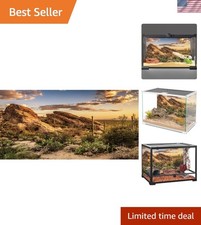 48x24 HD Desert Terrarium Background   Durable Polyester for Reptile Habitats