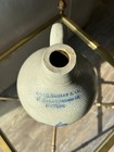 Stoneware jug by D. Foster & Co., Blackstone St., Boston - cobalt blue floral — photo 7