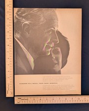 Vintage 1963 De Beers Diamonds B&W Print Ad Full Page Original Advertisement