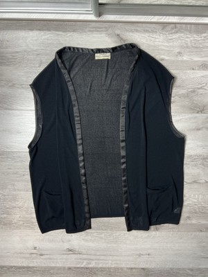 Vintage 80s Le Maglite Di Dolce & Gabbana Open Front Sleeveless Mesh Cardigan