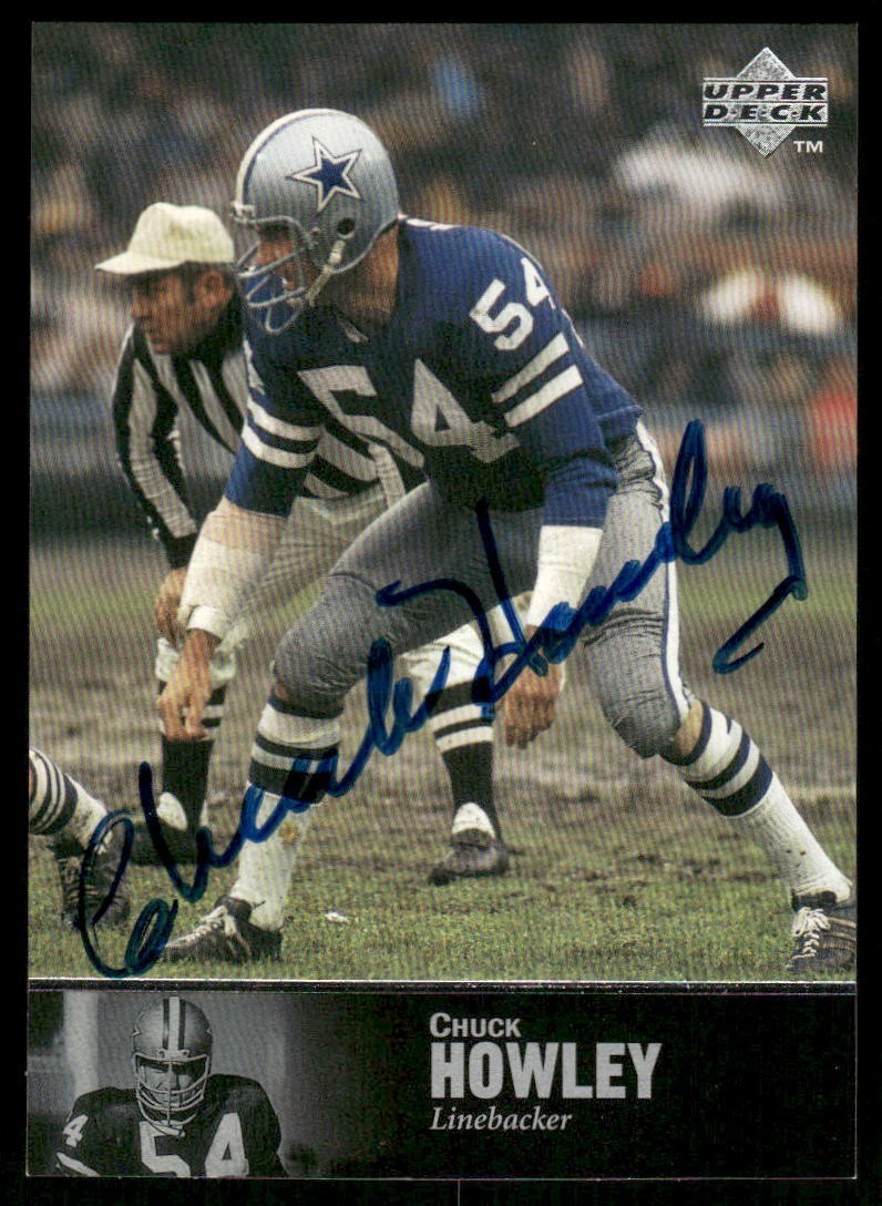 L273 CHUCK HOWLEY AUTO 1997 UPPER DECK LEGENDS DALLAS COWBOYS #AL-117