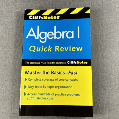 CliffsNotes Algebra I Quick Review 2nd Edition 2011 Paperback Book