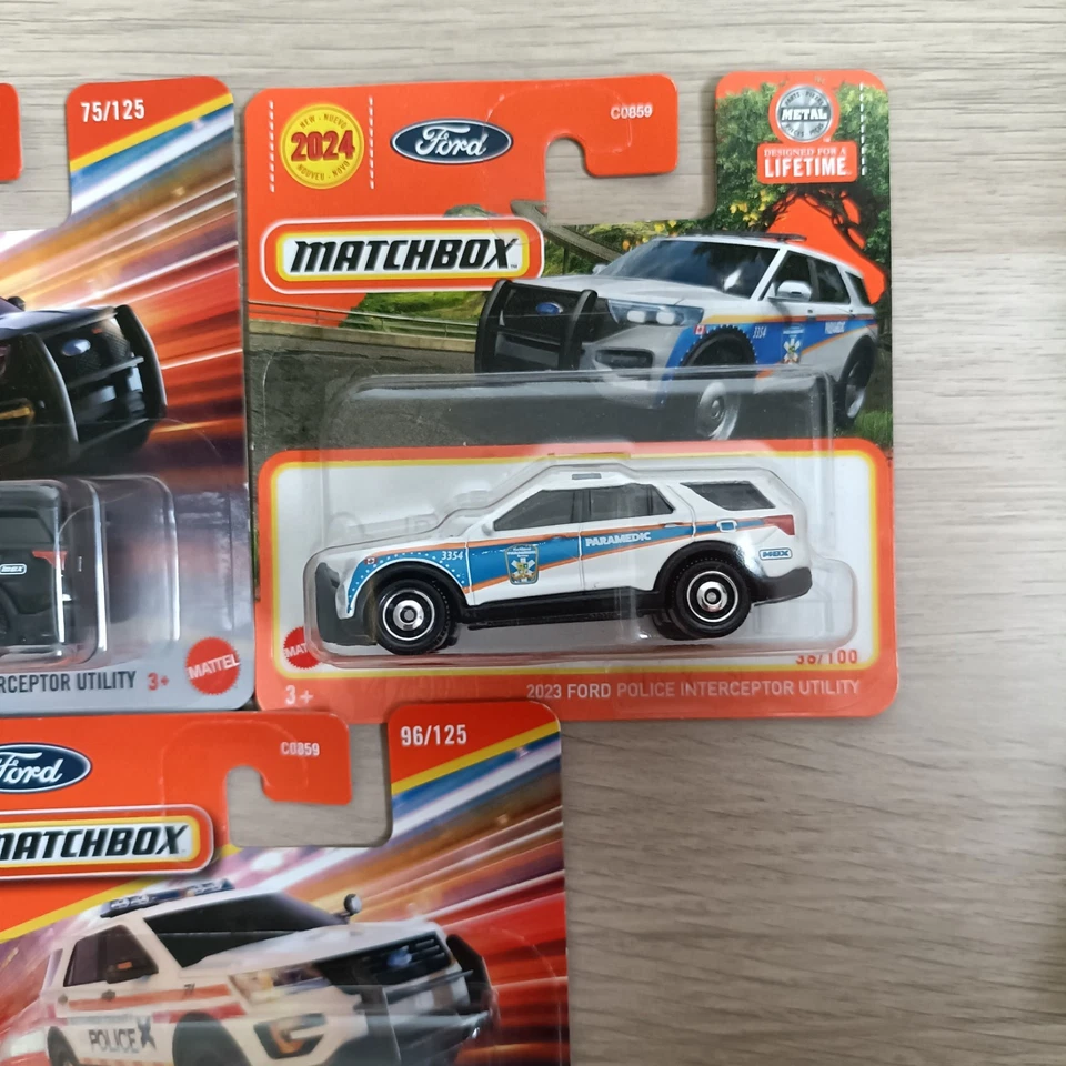 Matchbox Set 3 Model Police Car  - Immagine 3 di 4
