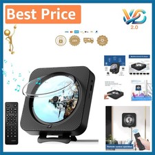 Bluetooth Portable CD Player with Speakers  Remote   FM Radio, Timer, Black