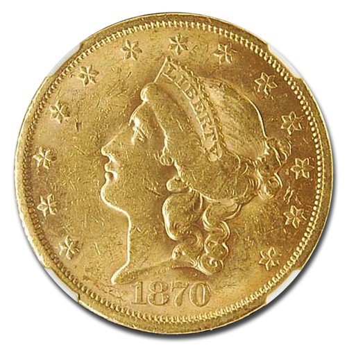 1870-S $20 Liberty Gold Double Eagle MS-61 NGC - Picture 2 of 3