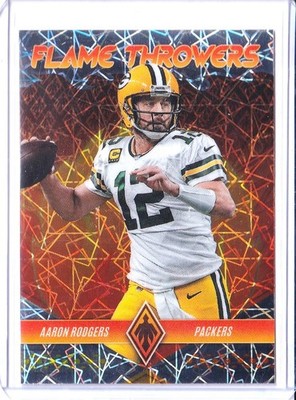 2022 Panini Phoenix Aaron Rodgers Flame Throwers Silver Lazer #FT-11 Packers