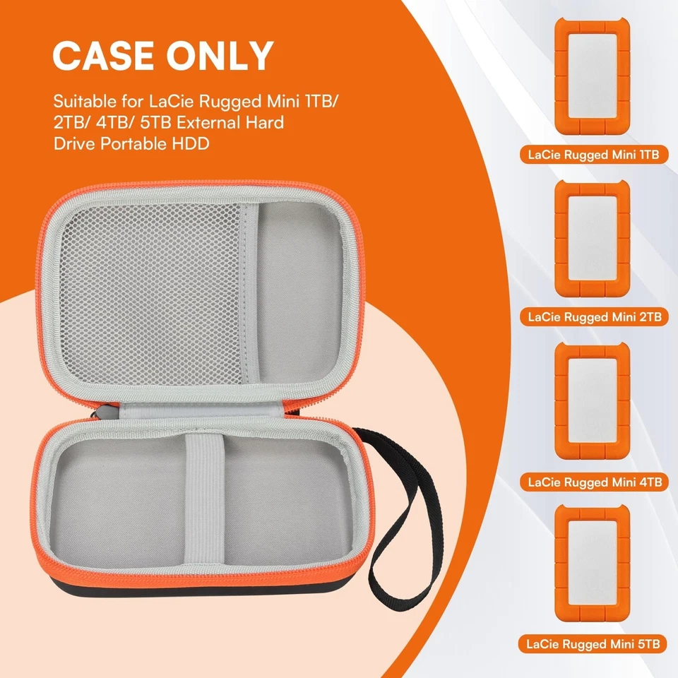 Case Compatible with LaCie Rugged Mini 1TB/ 2TB/ 4TB/ 5TB External Hard Drive... - Image 2 of 4
