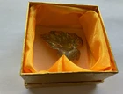 Vintage Miriam Haskell Gold Tone Leaf Leaves Brooch Pin with Box