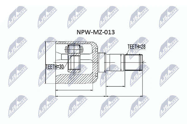 Gelenksatz Antriebswelle NTY NPW-MZ-013 FüR GW Mazda GF 626 5 Hatchback Station-image