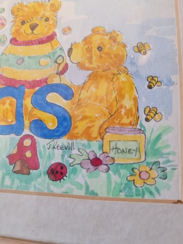Teddy Bear Pictures Home Decor Kids Room Nursery Vintage picture Name THOMAS - Picture 3 of 8