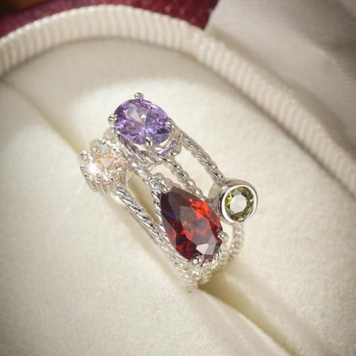 Jewelry Teardrop Cut Green Quartz Garnet Amethyst Silver Rings Size 6 7 8 9 10 - Picture 8 of 8