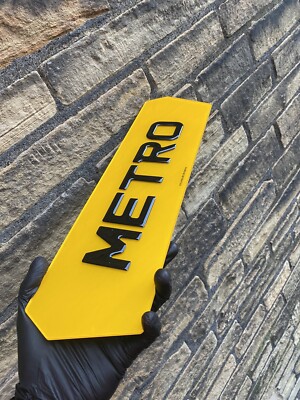 3D GEL METRO SCHRIFT OLD SCHOOL IRLAND SHOW PLATE NUMMERNSCHILD