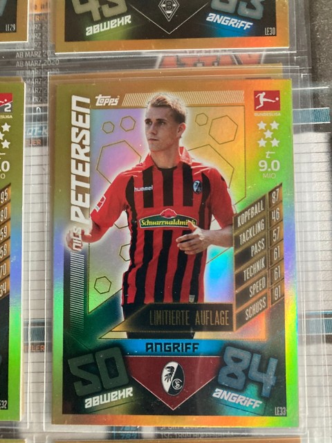 LE33 Nils Petersen Match Attax Saison 19/20 2019 2020 TOP Zustand