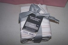 Better Homse  Gardens Set of 2 King Size Arched Shams 100 Cotton 20" x 36" NEW