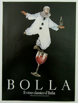 1989 BOLLA Italian Wine IL Vino Classico d'Italia Full Page Magazine Ad