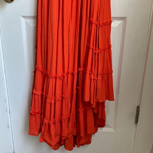 Maxi Vestido Free People Endless Verano Extratropical Talla Pequeña Naranja - Imagen 11 de 12
