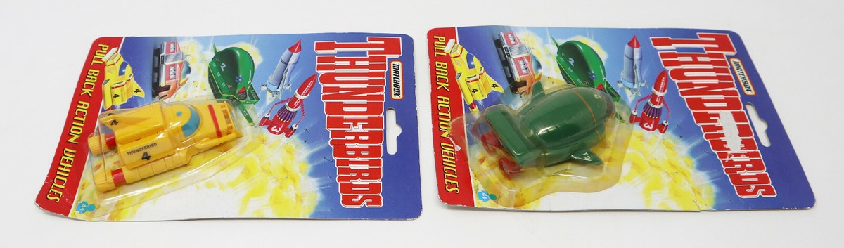 VINTAGE 1993 MATCHBOX THUNDERBIRD 2 & 4 TB2 TB4 PULL BACK