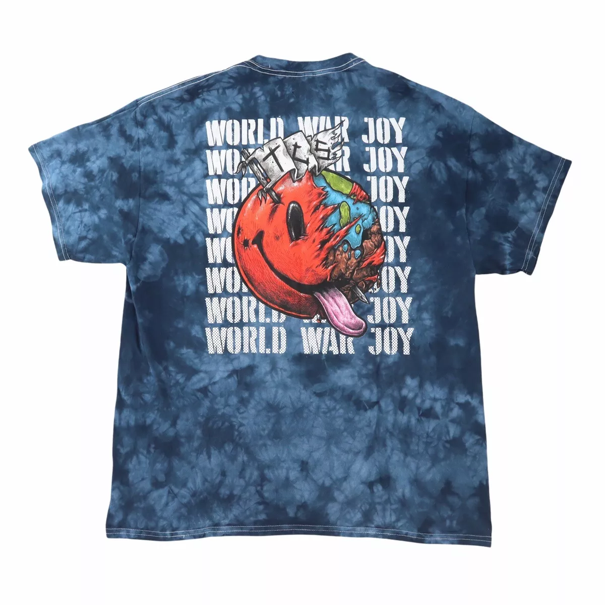 The Chainsmokers 2019 World War Joy Blue Tie Dye Concert T Shirt Size XL
