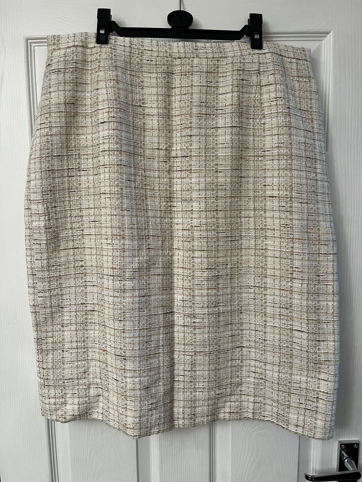 Eastex Brown and beige checked Lined skirt suit Size 20 eBay
