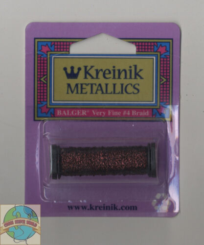 Kreinik Metallic Thread - 12Yd Spool of #080HL Garnet (Hi Lustre) VF #4 Braid - 第 1/1 張圖片