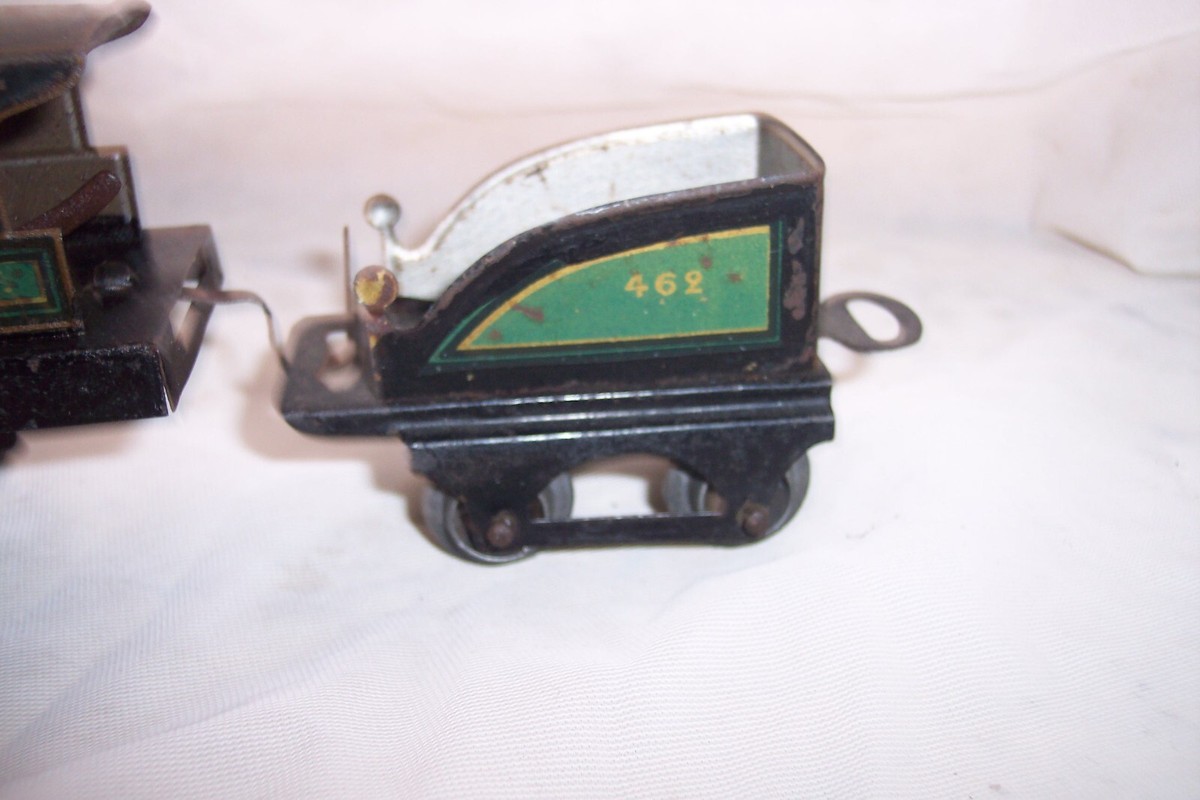 LOCOMOTIVE 464 J de P mécanique avec rails et accessoires - Jouet ancien Vintage EUR 55,00