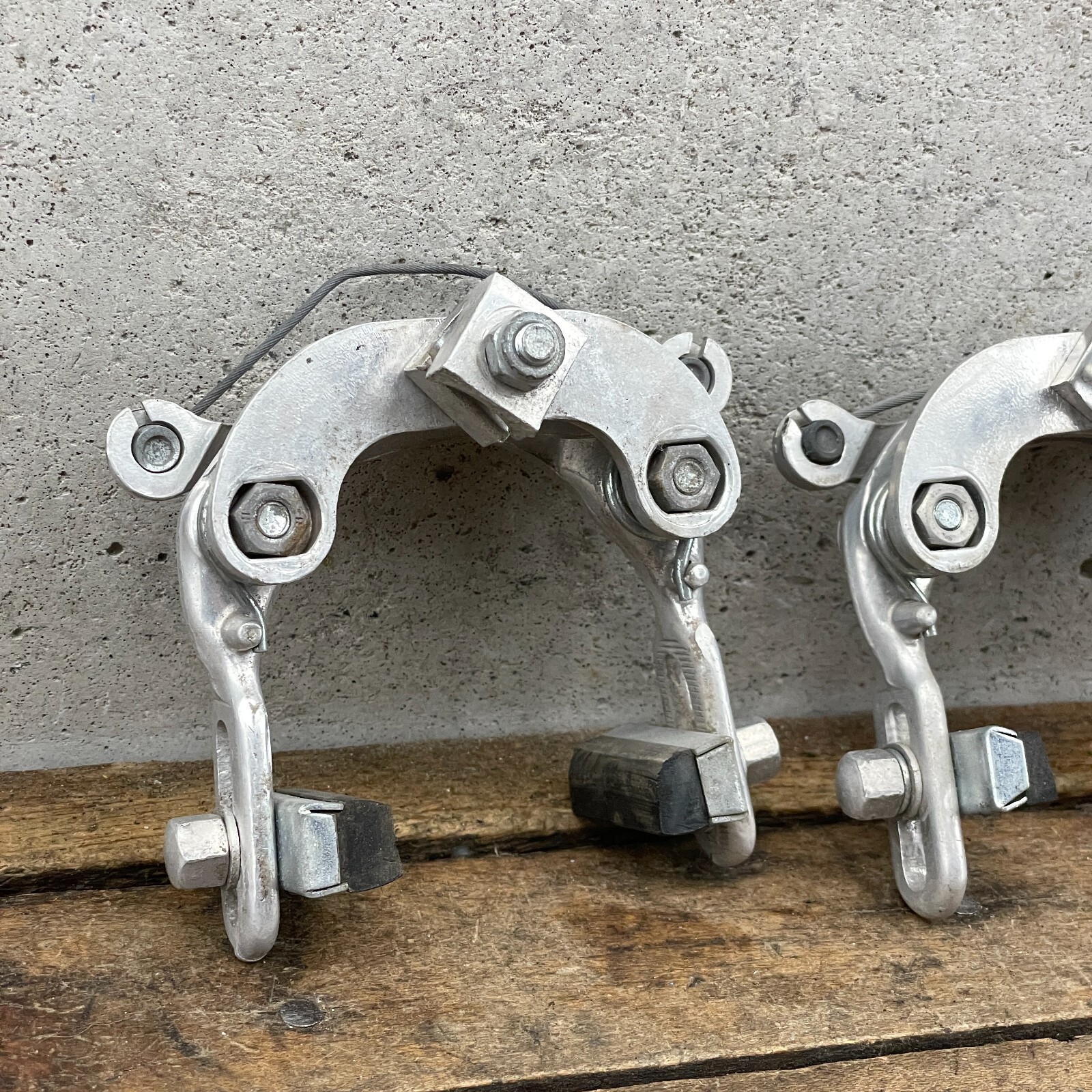 Vintage Altenburger Brake Caliper Set Center Pull Yokes Race 1970s Bike