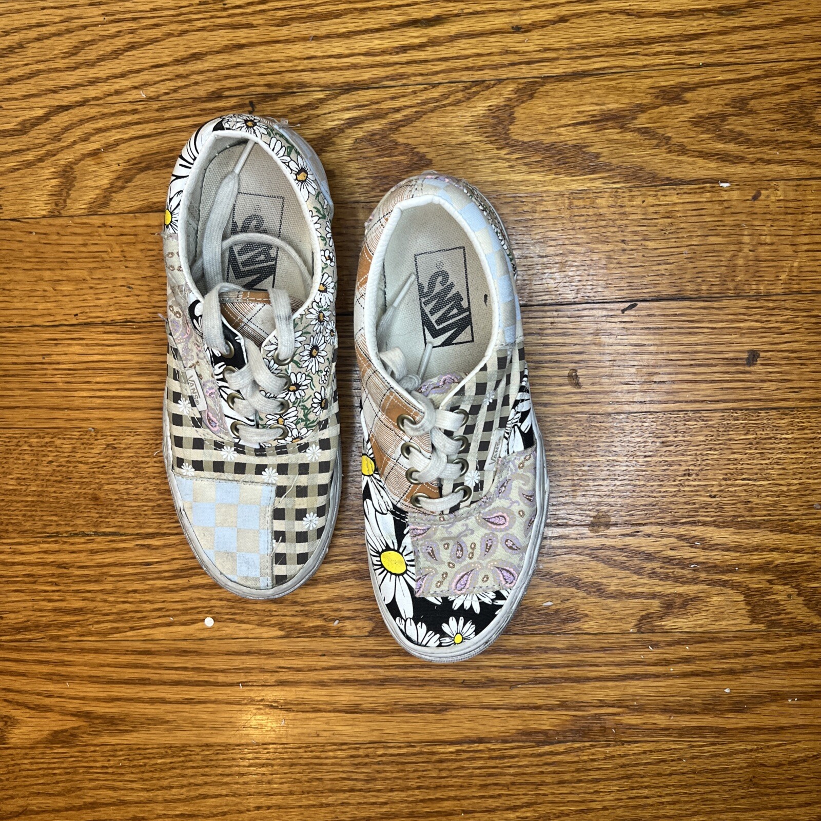 Vans Patchwork Era Checkered Floral Patch Sneaker… - image 1