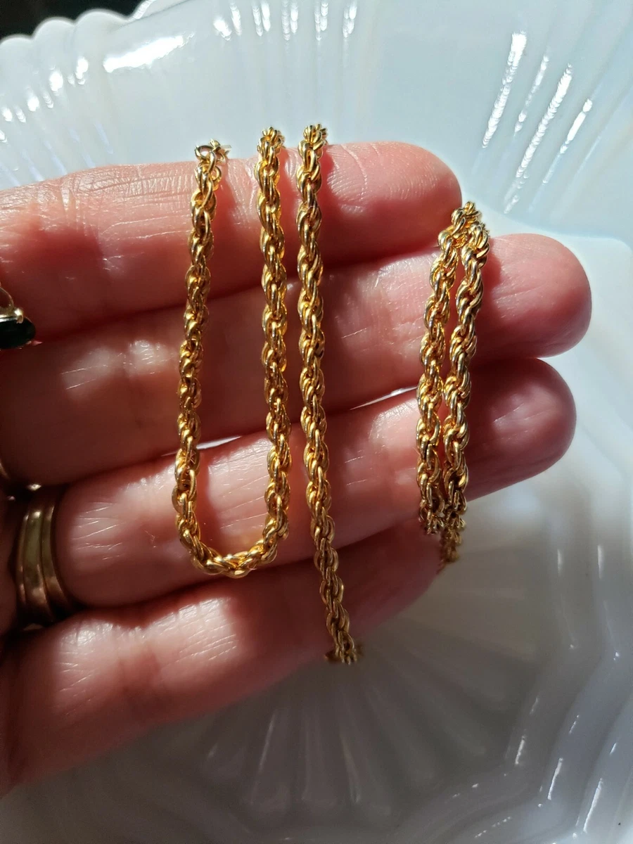 14k TGP Rope Necklace Goldplated Jewelry 11.5