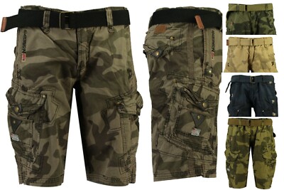 Geographical Norway Cargo Shorts Army Bermuda Camo Trousers Pnut S M L XL 3XL