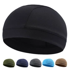 Cooling Bald Dome Skull Cap Moisture Sweat Wicking Helmet Liner Sport Beanie Hat