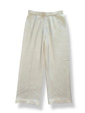 ST. JOHN Collection Santana Knit Wide-Leg Pants White Kate Fit sz M 660 Retail