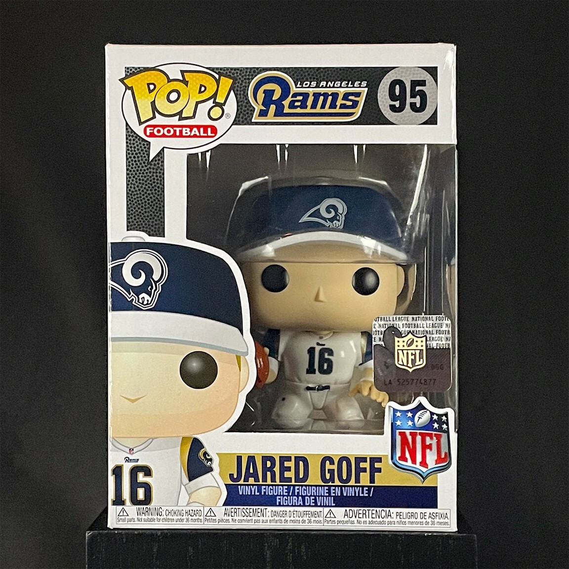 Funko Pop! Los Angeles Rams Jared Goff #95 ~ New W/ Vaulted Vinyl Protector!
