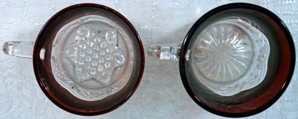 2 Ruby Flash Pressed Glass Cups 1 Souvenir of Lowell, IND. - Image 3 of 4