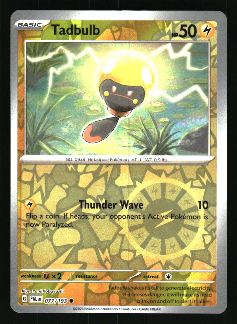 2023 Pokemon Paldea Evolved # 77 Tadbulb Reverse Holo Common