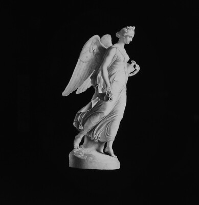 THE ANGEL AURORA C1890 VICTORIAN STATUARY Magic Lantern Slide PHOTO
