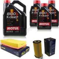 8L Inspektionspaket Set Motul 8100 X-Clean+ 5W-30 MotoröL SCT Filter 11379800
