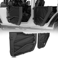 4pcs Tube Front Rear Half Doors W Shade Skins For 2007-2018 Jeep Wrangler Jk