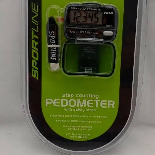 Sportline Walk Run Collection Step Counting Pedometer With Security
