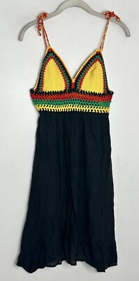 crochet rasta dress Rastafarian crochet sweater dress
