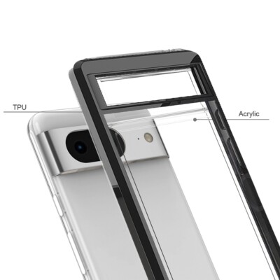For Google Pixel 8 Pro 5G Hybrid Clear Transparent TPU Hard PC Slim Case Cover - View #13