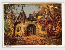 Postcard Burgtor Rothenburg ob der Tauber Germany