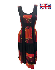 Womens Plus Size Curve Abstract Print MIDI Elasticated Dress Up to UK SIZE 24 P2