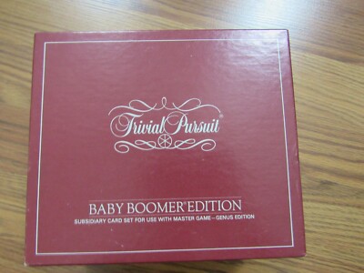TRIVIAL PURSUIT, BABY BOOMER EDITION SUBSIDIARY CARD SET FOR USE WITH MASTER GAM