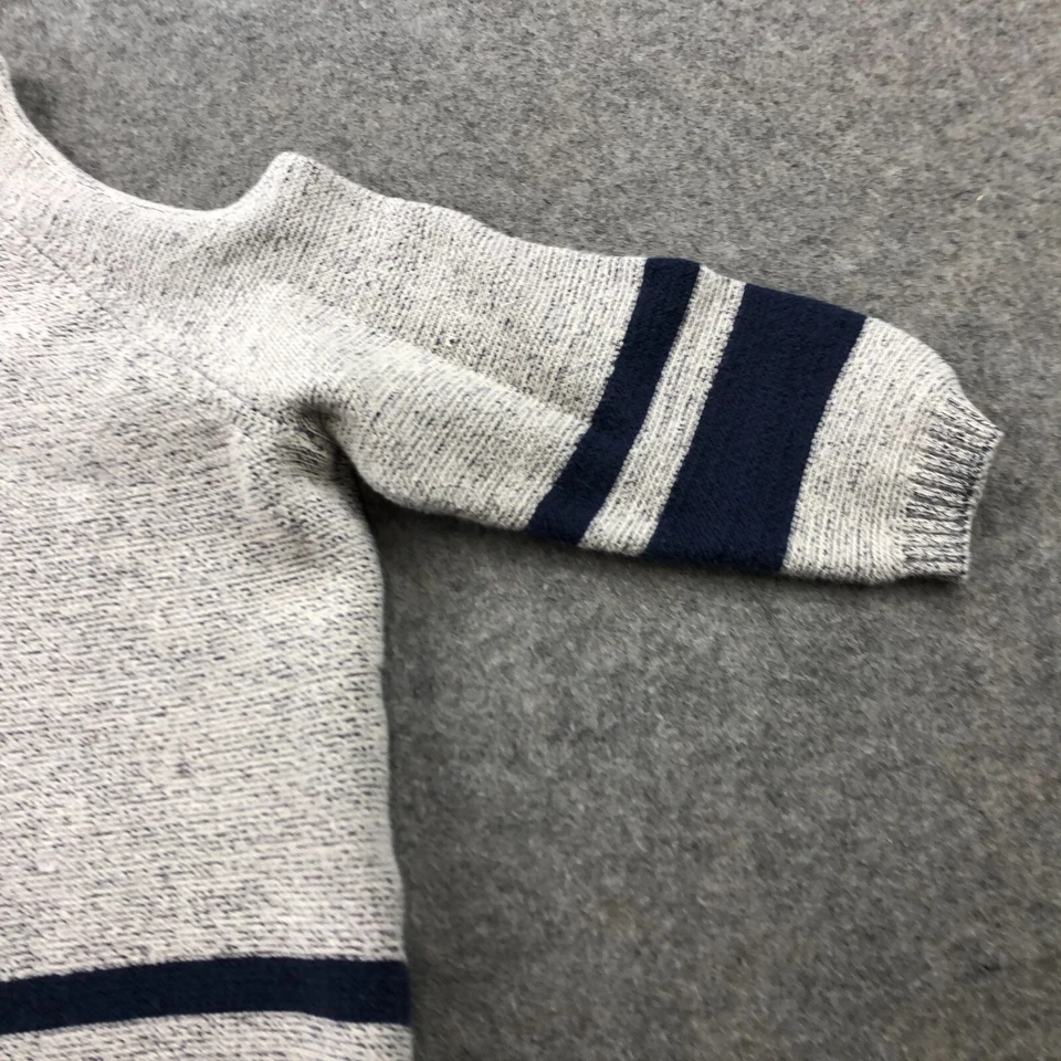 Suéter RVCA Mujer XS Gris Manga Corta Corte Hombro Frío Pullover Foto 3 de 4