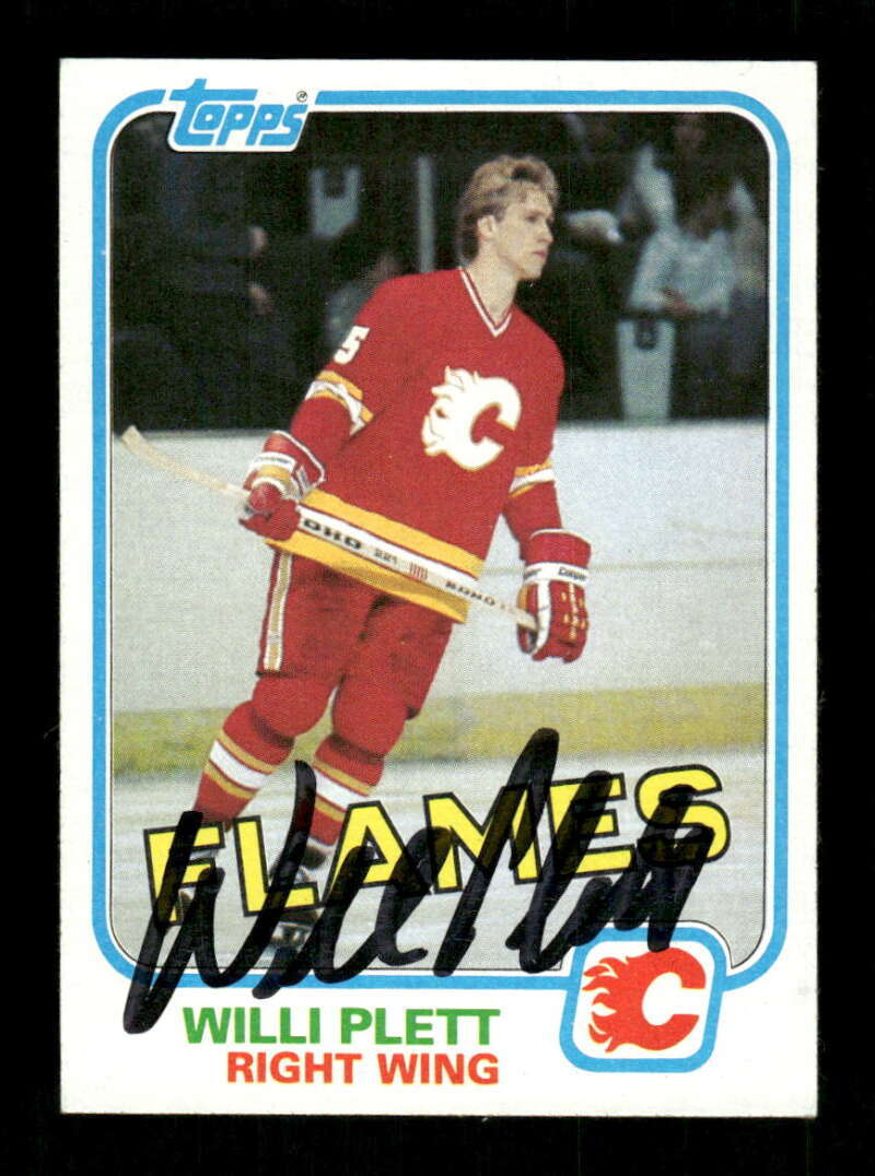 1981-82 Topps 26 Willi Plett signed auto autograph 116 BXCP34