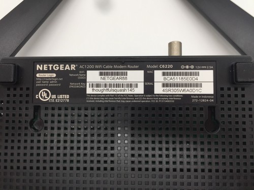NETGEAR AC1200 WiFi Cable Modem Router Model C6220 NO POWER ADAPTER FREE S/H - Picture 4 of 4