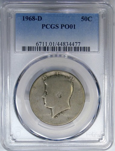 1968-D 50C PCGS POOR-01 40% SILVER KENNEDY ~ RARE LOWEST GRADE LOWBALL PIECE! - Picture 1 of 5