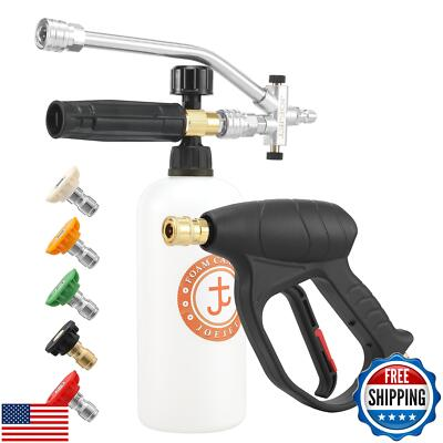 #ad JOEJET Short Pressure Washer Gun with Foam Cannon Dual Connector Accessory C $53.24