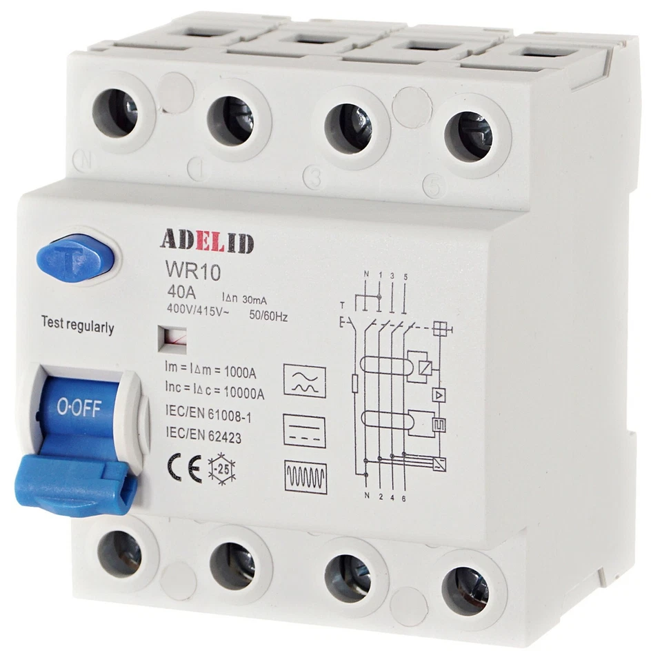 FI Fehlerstromschutzschalter RCD Typ B 40A 63A Wallbox E-Auto Allstromsensitiv - Bild 2 von 4