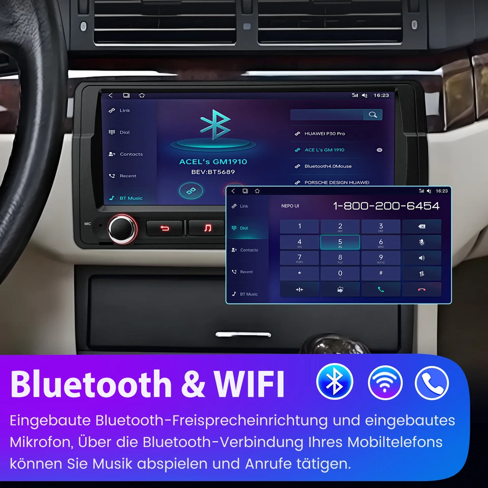8" Android Radio Carplay Für BMW 3er E46 1998-2006 Navi RDS Bluetooth DAB+ - Bild 4 von 4